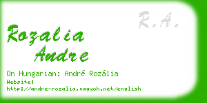 rozalia andre business card
